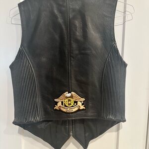 Harley Black Leather Vest